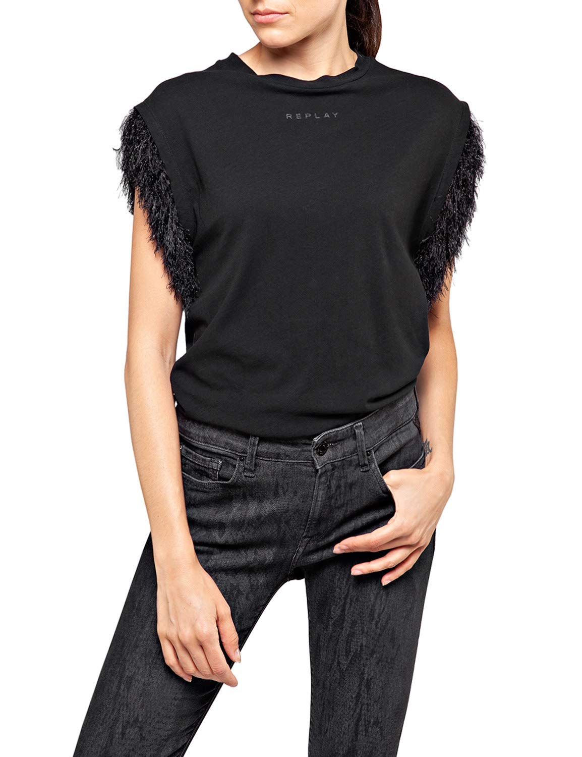 Replay, T-Shirt, Black, RPY_W3314 .000.22660G .098