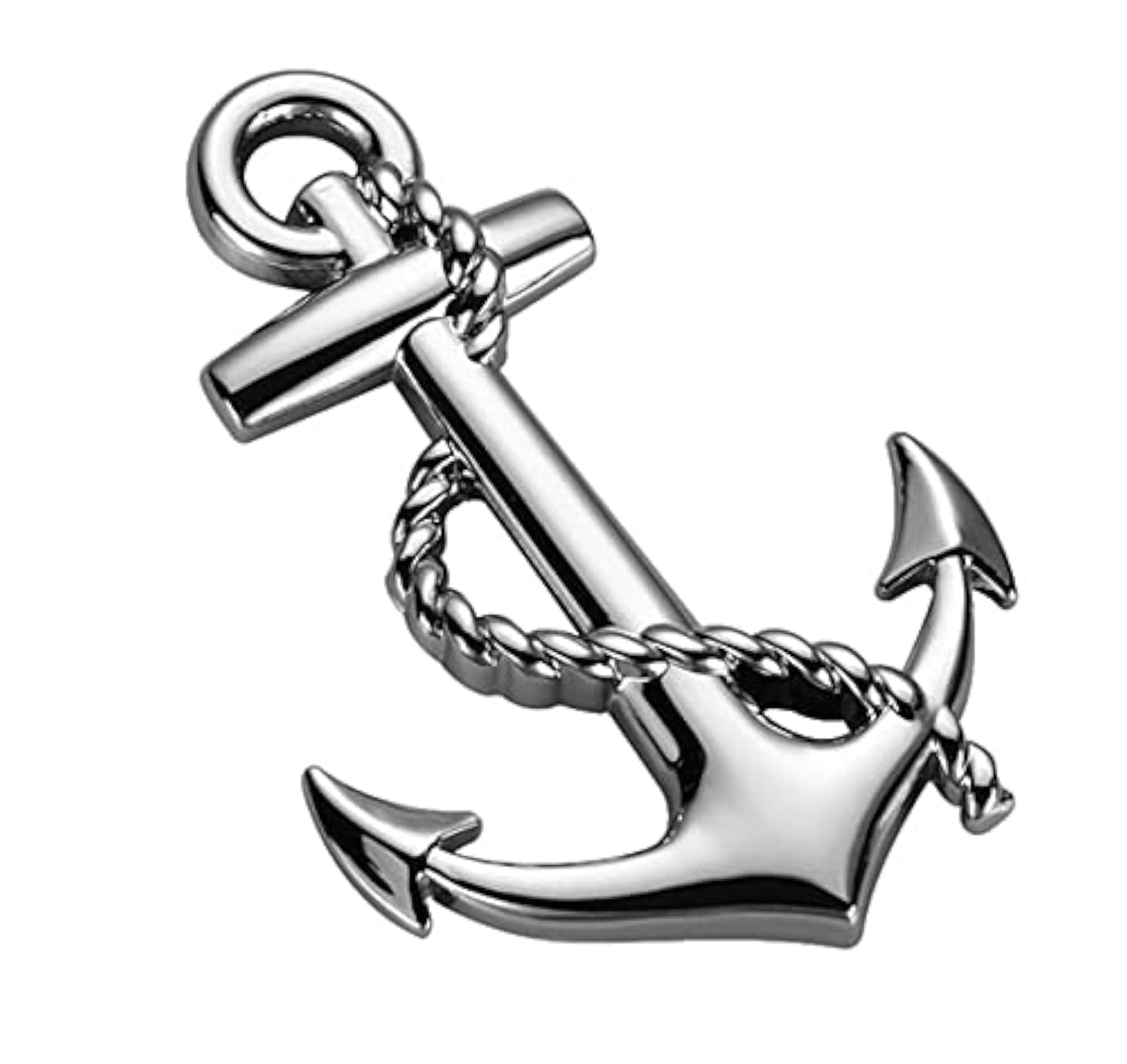 Incognito Anchor Logo Sticker for All Cars, Bikes, Metal (Silver)