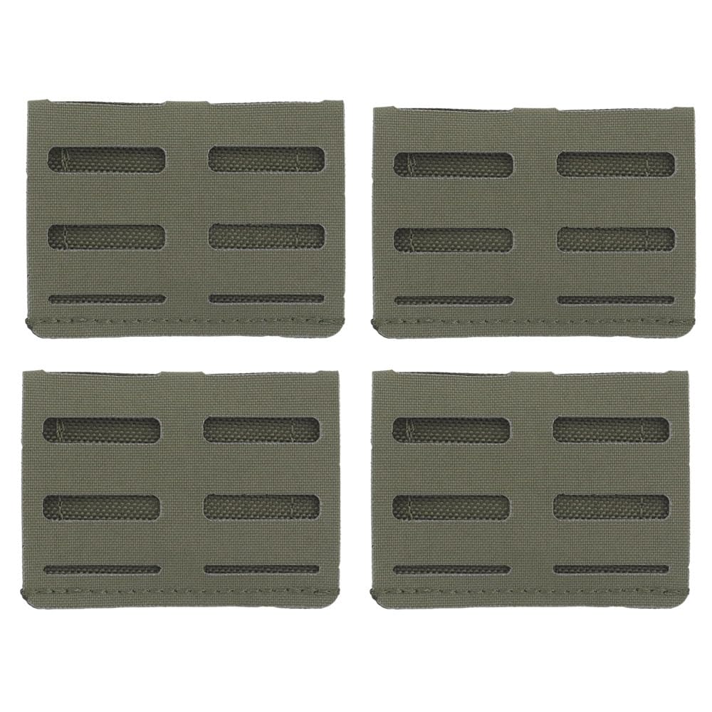 Belt Molle Adapter, Versatile Insert System Removable Molle Panels for 2” Tactical Belt and Loop Surface 4 Pack (Green)