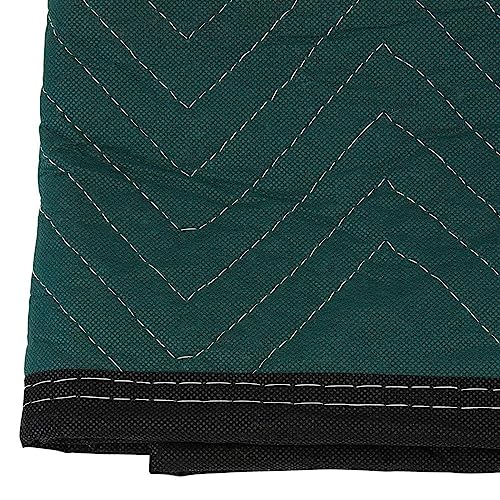 Image of Moving Blankets Heavy Duty Professional Packing Blanket for Moving Environmental Moving Supplies Pack of (5, (80 * 144)-Green)