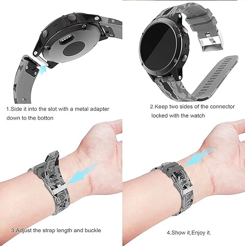 Miniatura 6 de Correas de reloj para Garmin Approach S62S60, Forerunner 945935, Fenix 66 GPS, correa de repuesto para reloj