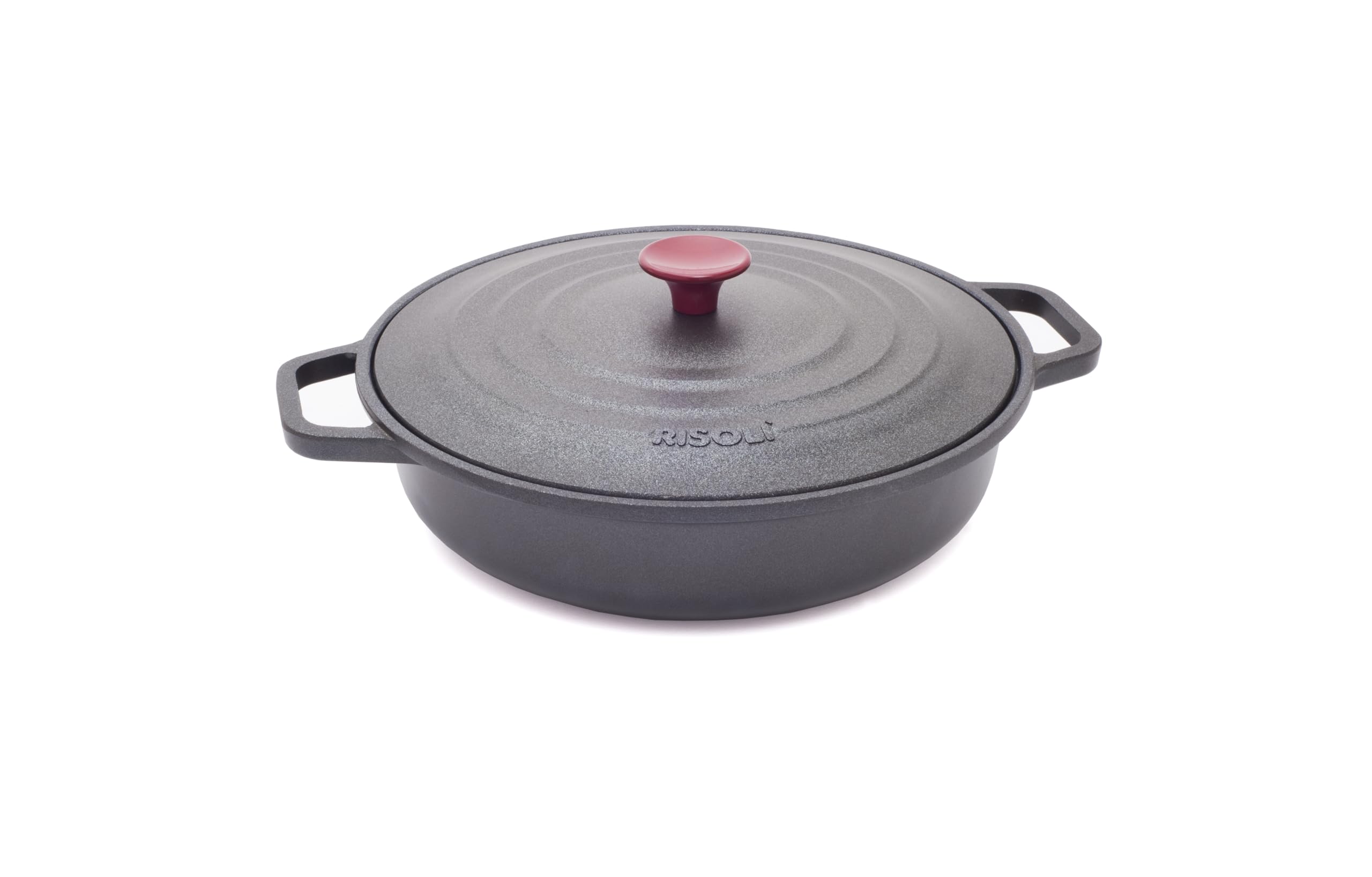 RISOLI' VINUM Non-Stick Induction Saucepan Ø24 cm with Cast Lid, Slow Cooking, Made in Italy