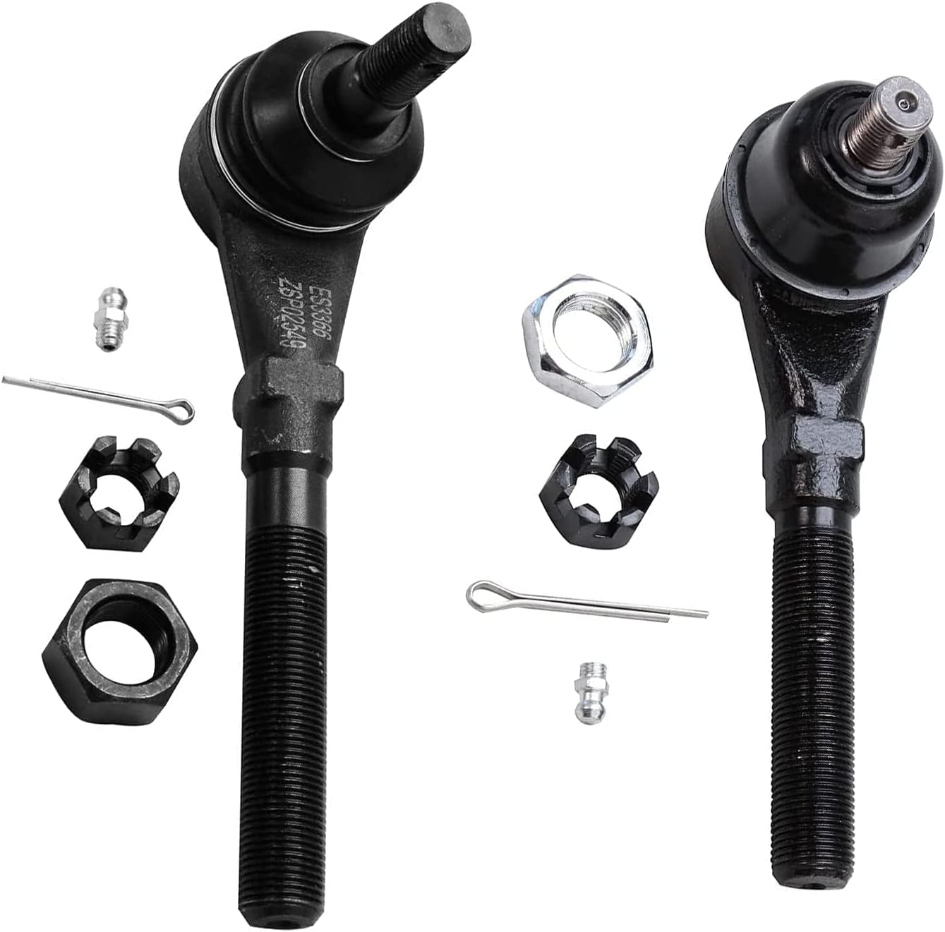 Detroit Axle - 2WD Front Tie Rods for Ford F-150 Expedition F-250 Lincoln Navigator Blackwood, 4 Inner & Outer Tie Rods, 2.48" Bolt Idler Arm & Pitman Arm Replacement