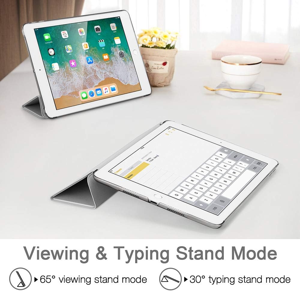 ESR for iPad Mini 5 Case 7.9" 2019 [A2133/A2124/A2126/A2125], Yippee Trifold Smart Case Auto Sleep/Wake, Lightweight Stand Case Hard Back Cover for iPad Mini 5th Gen, Silver Gray