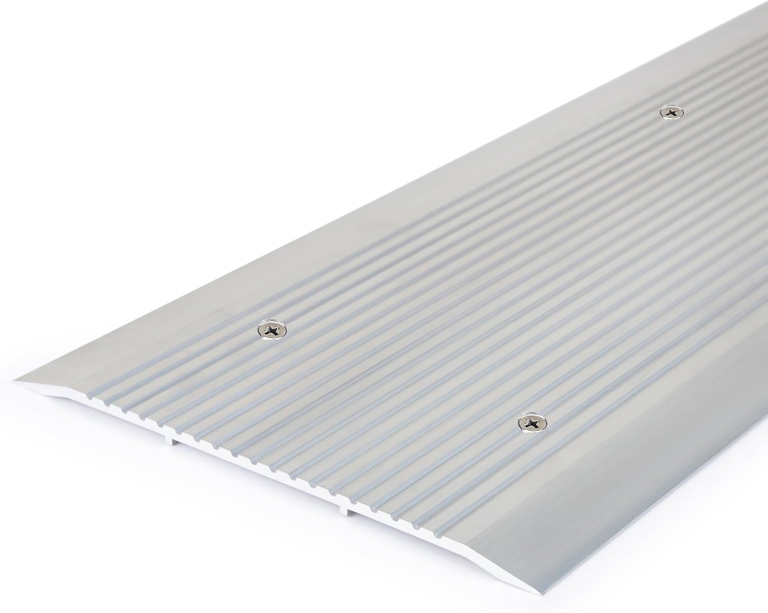 Door Threshold - High Quality 12" Wide Aluminum Thresholds Strip for Doorways, Flat Transition Door Saddle Low-Profile Door Sill, Corrugated, 12 x 36 Inches