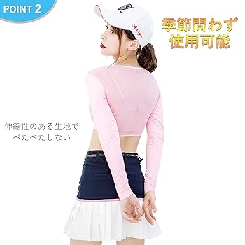 UTAAレディースゴルフウェアピンクトップストレーナー UTAAレディースゴルフウェアピンクトップストレーナー