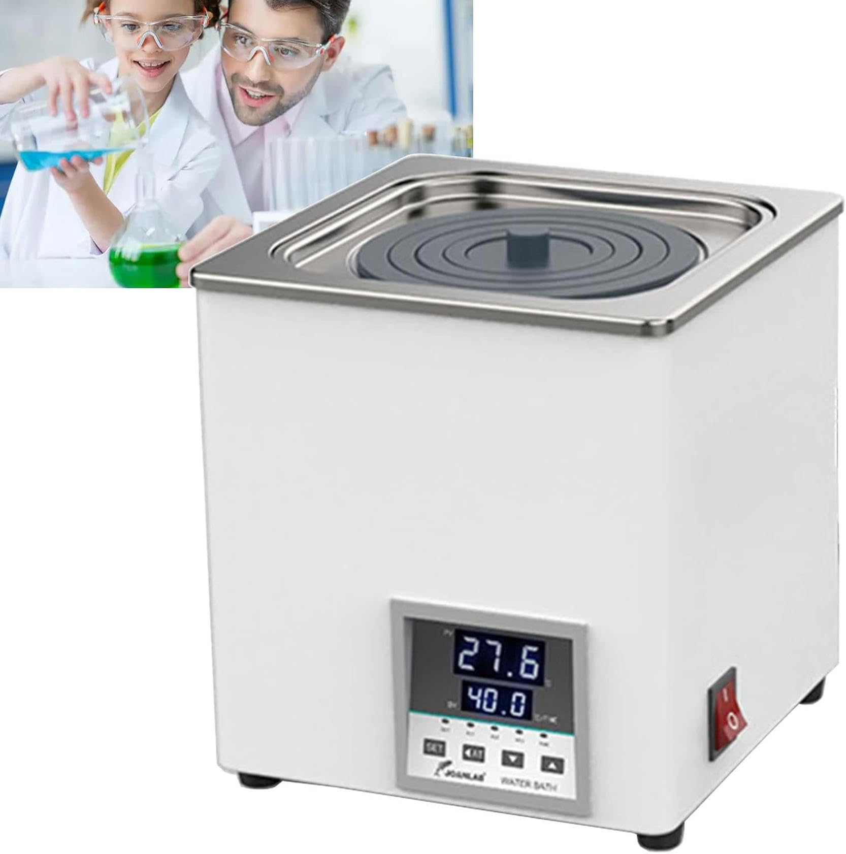 Bain d'eau de laboratoire thermostatique numérique à trou unique avec ouverture réglable