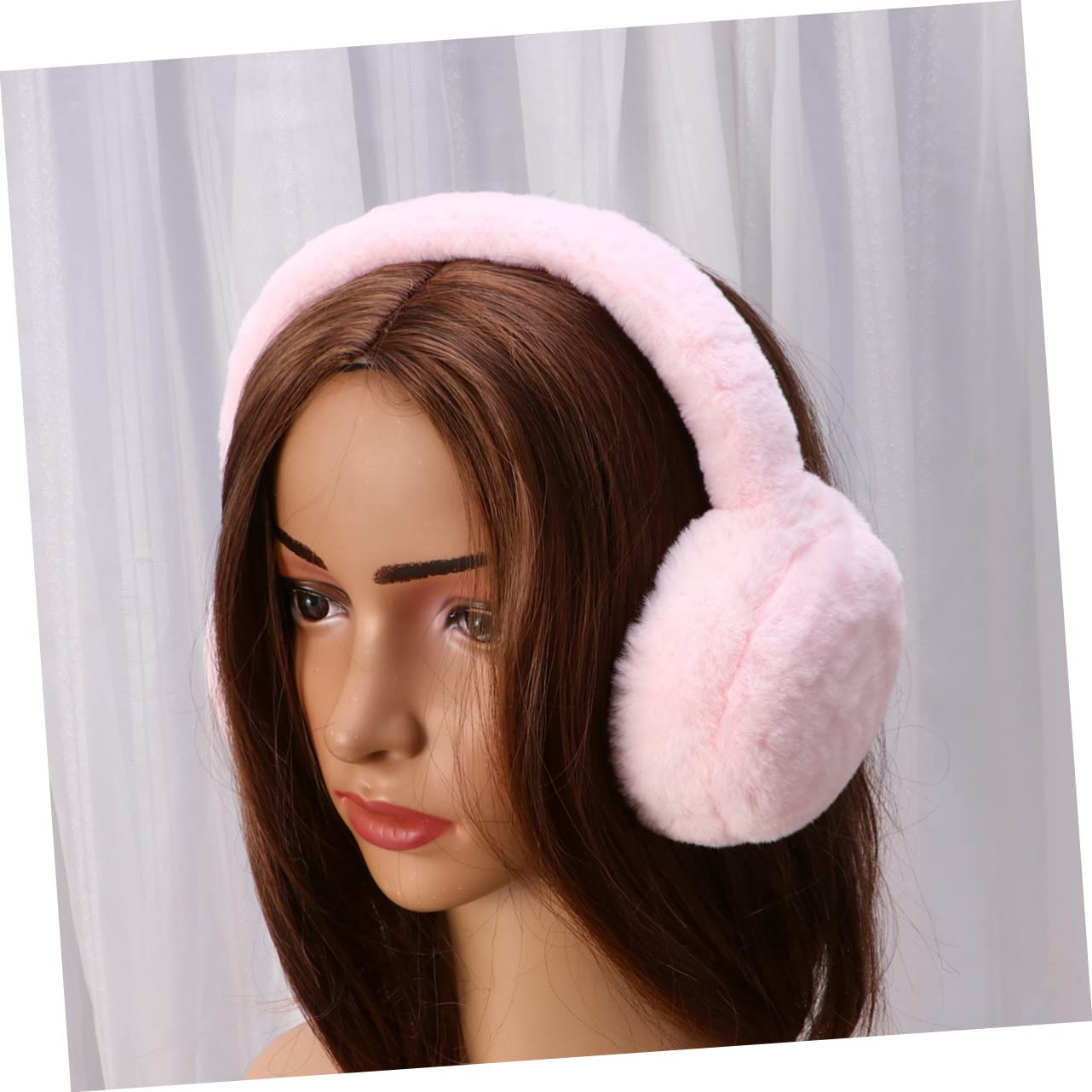 Paraorecchie Invernali Rosa, Peluche, Accessorio per Donne e Ragazze