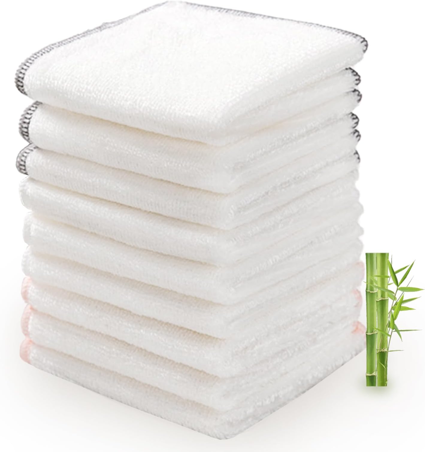 YumLock Reusable Kitchen Cloth - 9 Pack Bamboo Dishcloths, Super Absorbent, Thick, Durable, Eco-Friendly Cleaning Cloths for Kitchen, Bathroom, Counters, 23x18cm (Mixed Colors)