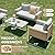 Natural Expressions 4-Piece Wicker Patio Furniture Set, All-Weather Rounded Rattan Outdoor Conversation Set Sectional Sofa with 5'' Thick Cushions and Coffee Table for Backyard Garden