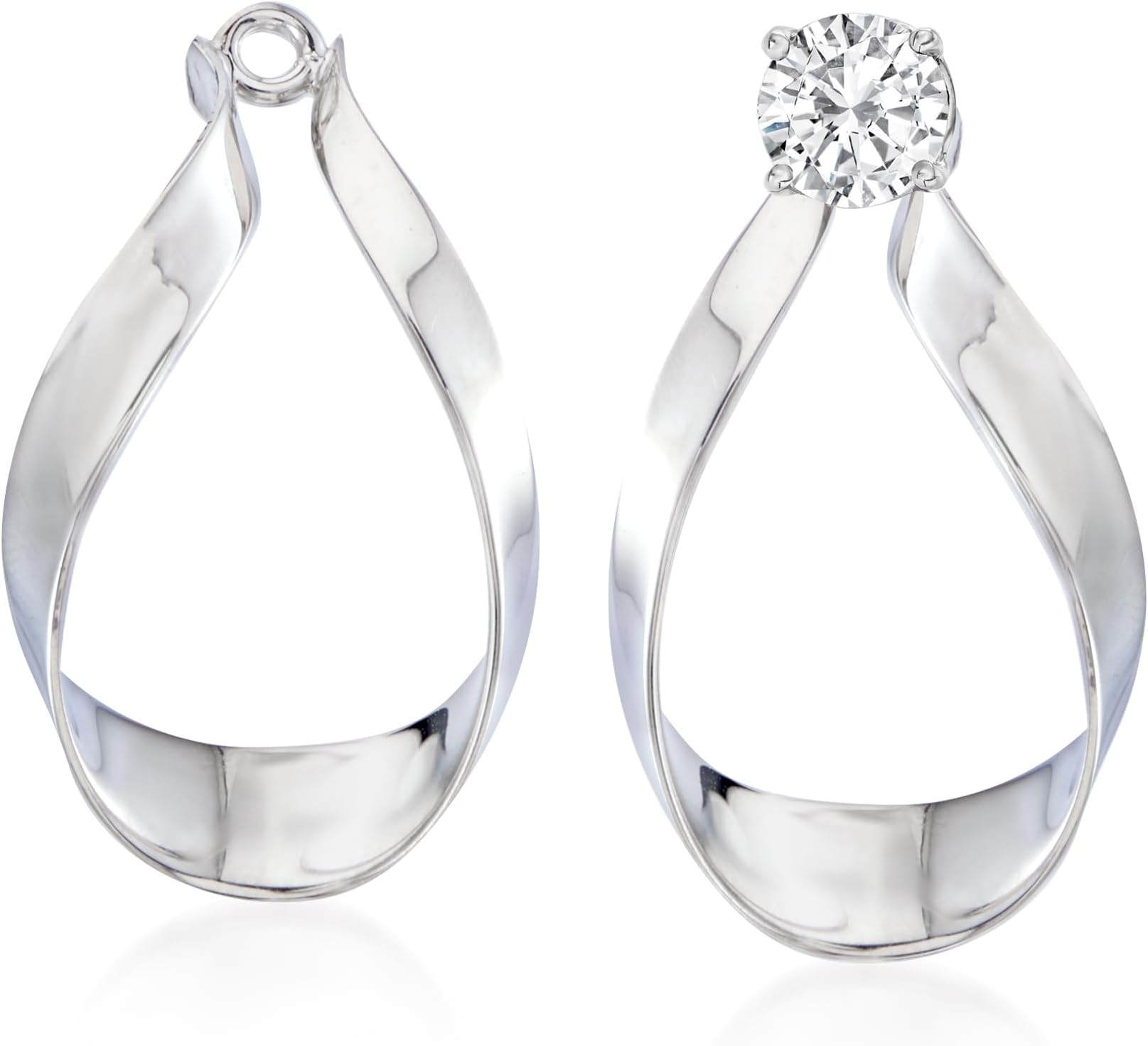 Ross-SimonsSterling Silver Ribbon Drop Earring Jackets