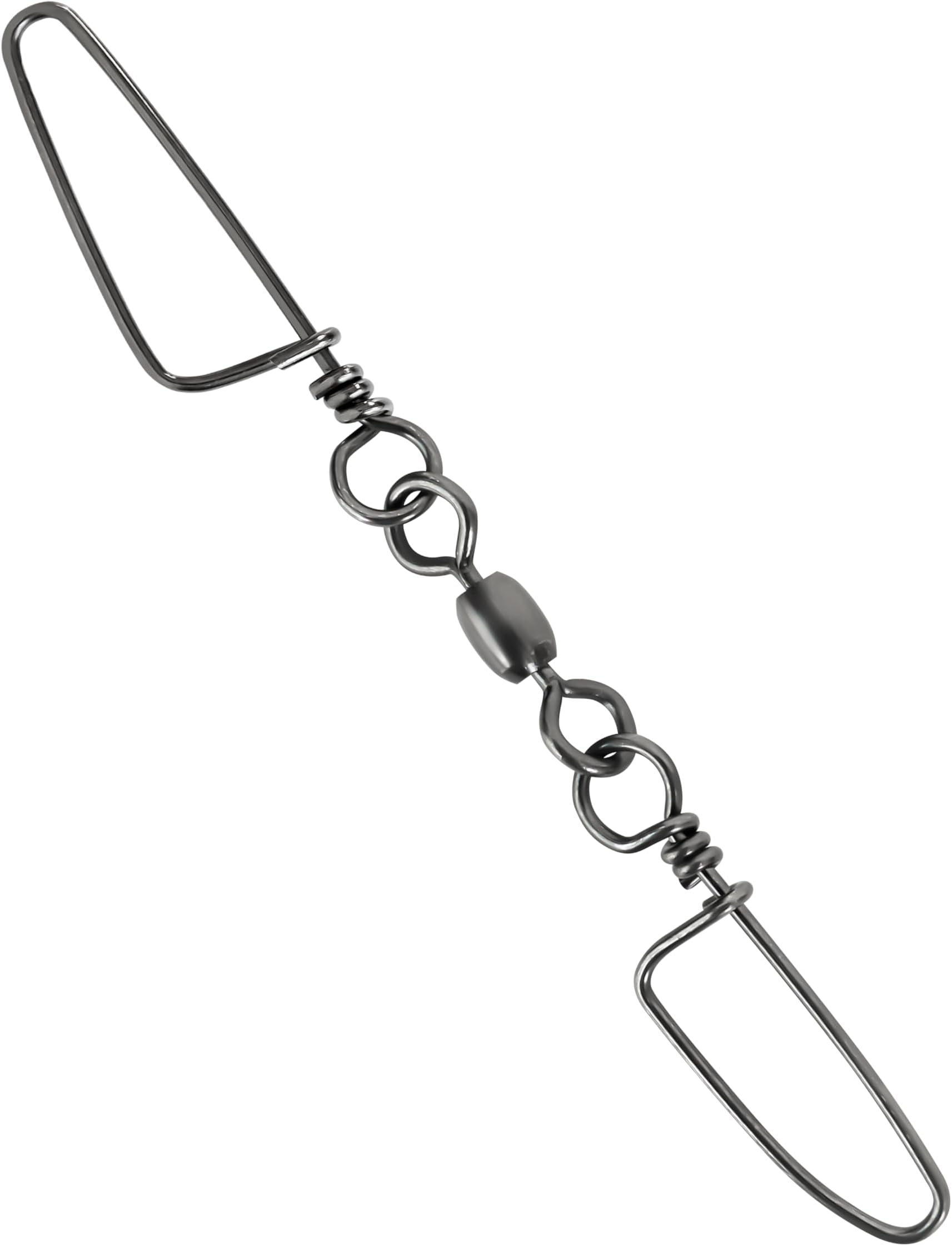 10pcs Double Snap Swivels 75lbs, 135lbs, 200lbs, 300lbs Stainless Steel Coastlock Fishing Snap Swivel High Strength Saltwater Fishing Tackle Connector