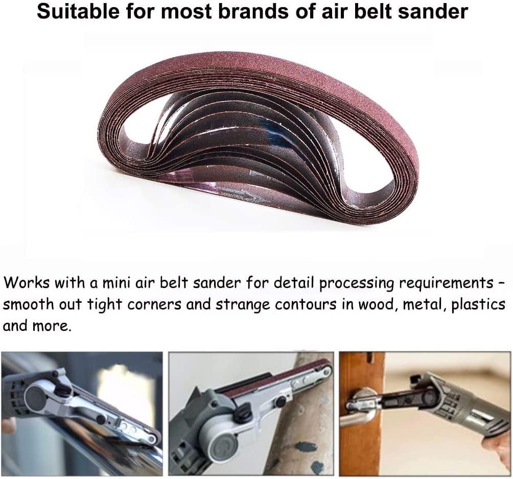Utoolmart 1.2" X2.1" Sanding Belts 1000 Grit Belt Sander Paper Aluminum Oxide for Portable Strip Sander Wood Finishing Metal Drywall Polishing Sharpening Abrasive Paper 15pcs