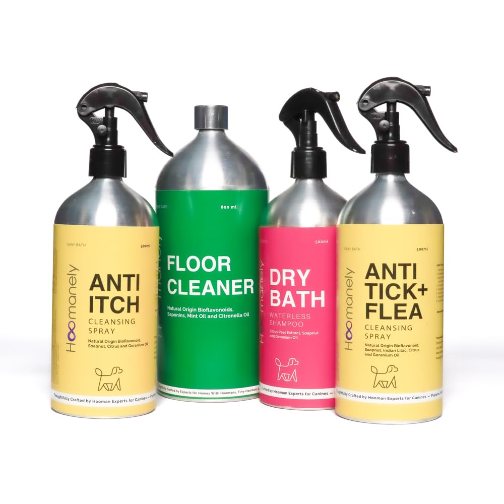 Hoomanely Happy Paws Hygiene Pack: Floor Cleaner, Anti-Tick Solution, Dry Bath & Anti-Itch Treatment | All Natural and Organic Ingredients | Eco-Friendly and Pet Safe (B0D6R125J7) Amazon Price History, Amazon Price Tracker