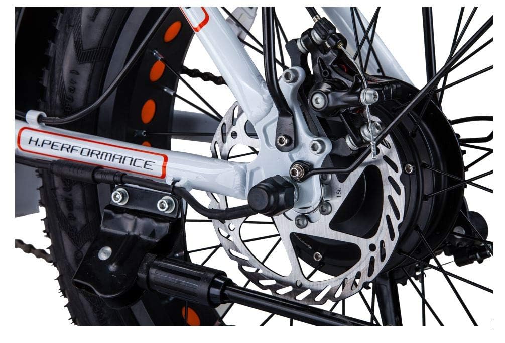 SURFY FAST - E-Bike a Pedalata Assistita - TELAIO IN ALLUMINIO -POTENZA 250W-VELOCITA' 25Km/h - BATTERIA ESTRAIBILE (Bianco)