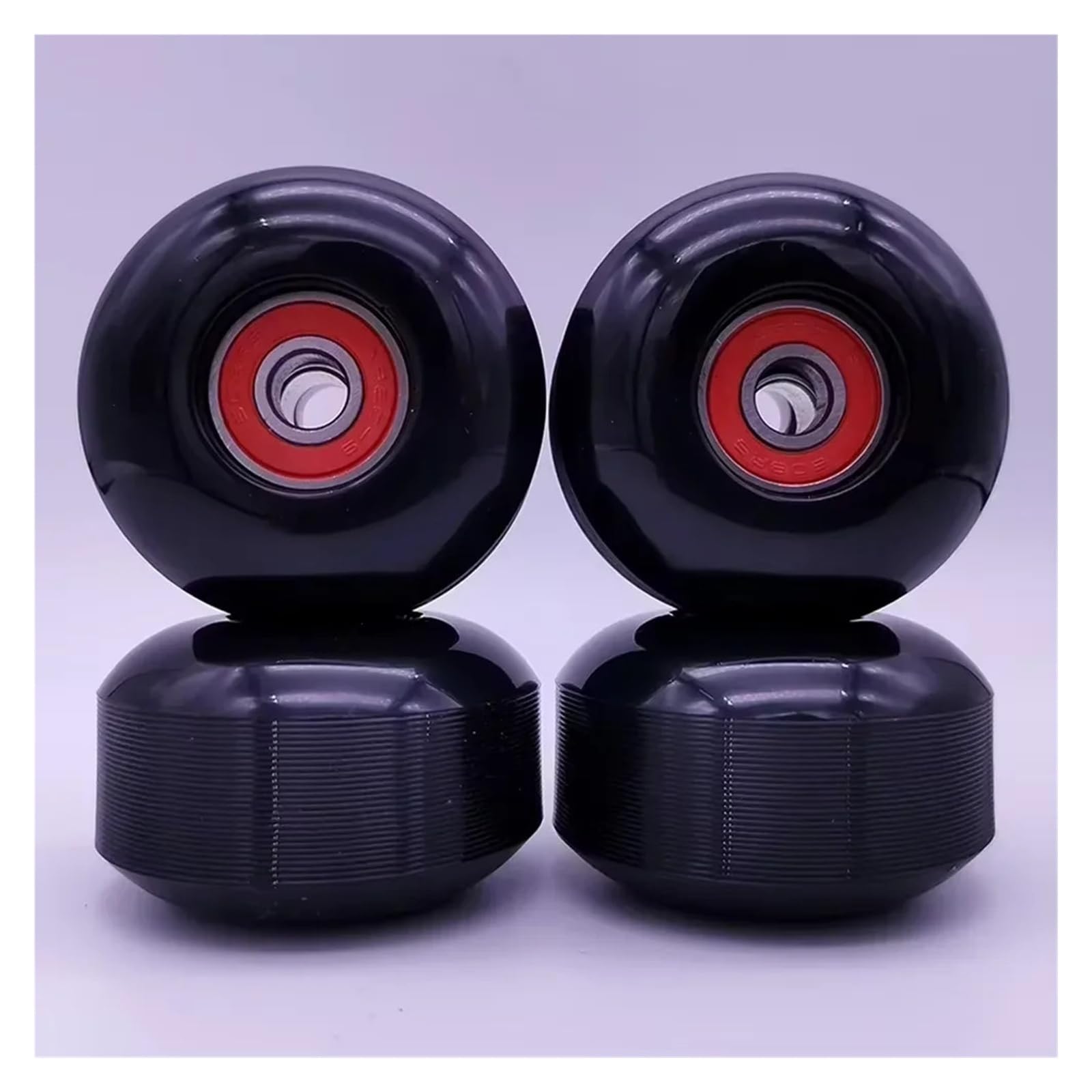 Générique 4 pièces Roues de Planche à roulettes avec roulement 52x32mm 95A Roues de Planche à roulettes Longboard Souples roulement ABEC-9 pièces d'accessoires de Patinage à roulettes