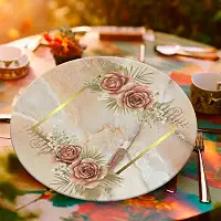 Capa Para Sousplat Jogo Americano de Flores Floral Microfibra 35cm Unidade (SFLS0003)