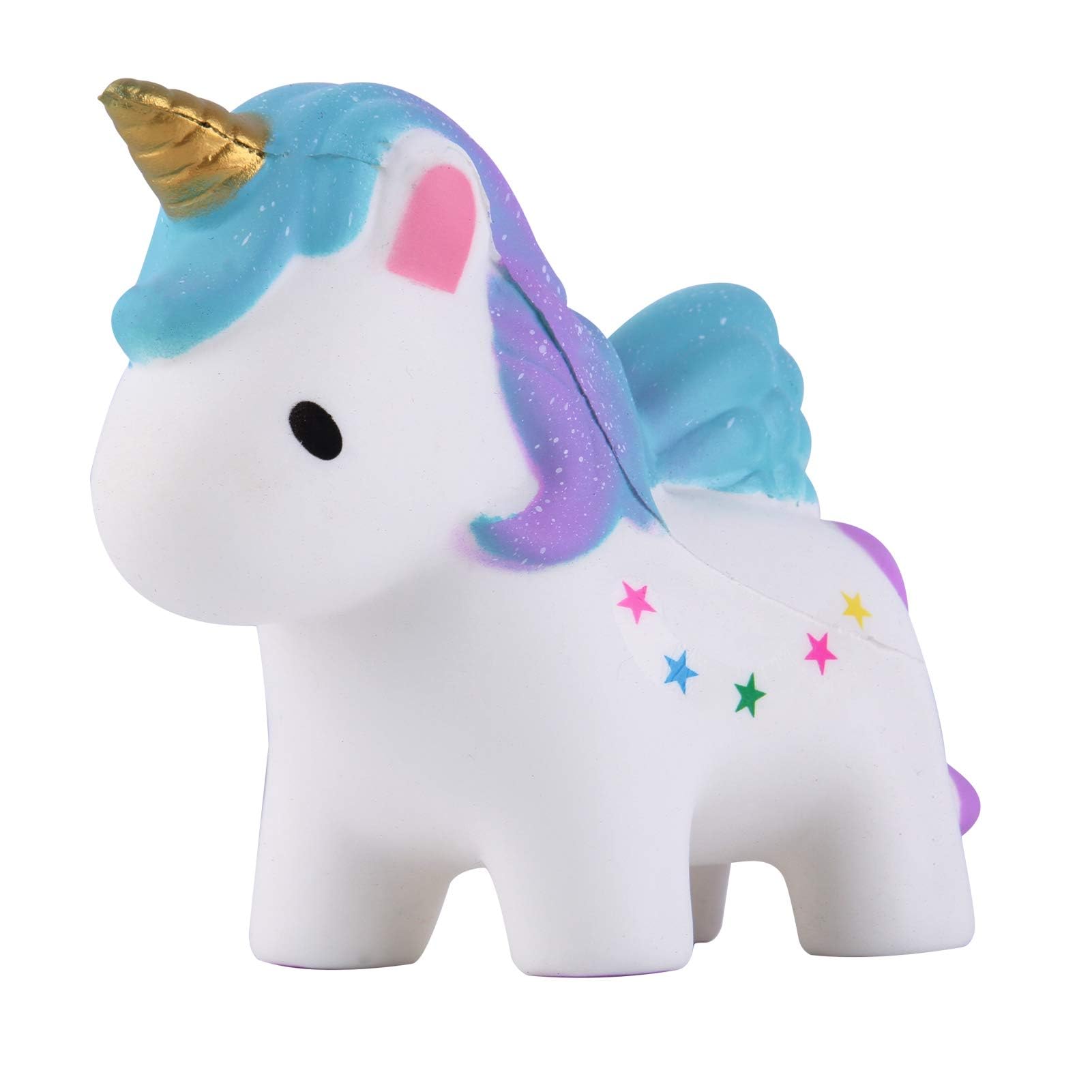 Anboor 5.3" Squishies Unicorn Colored Star Slow Rising Kawaii Scented Squishies Animal Decompression Squeeze Stress Relief Hop Props, Decorative Props