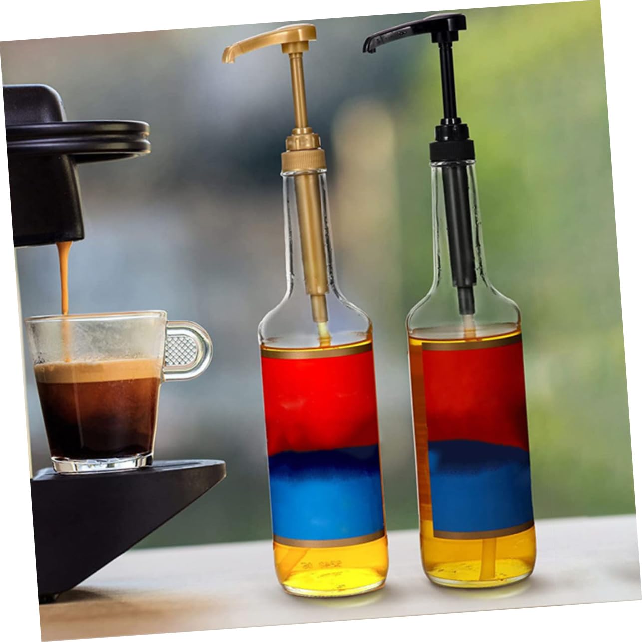 CONGARTENO 8pcs Drink Flavoring Syrups Pump Coffee Syrup Dispenser Bottle Pump Dispenser Pumps for Syrup Bottles Coffee Syrup Pump Coffee Pump Syrup Pumps Pump for Bottles Pp Plastic