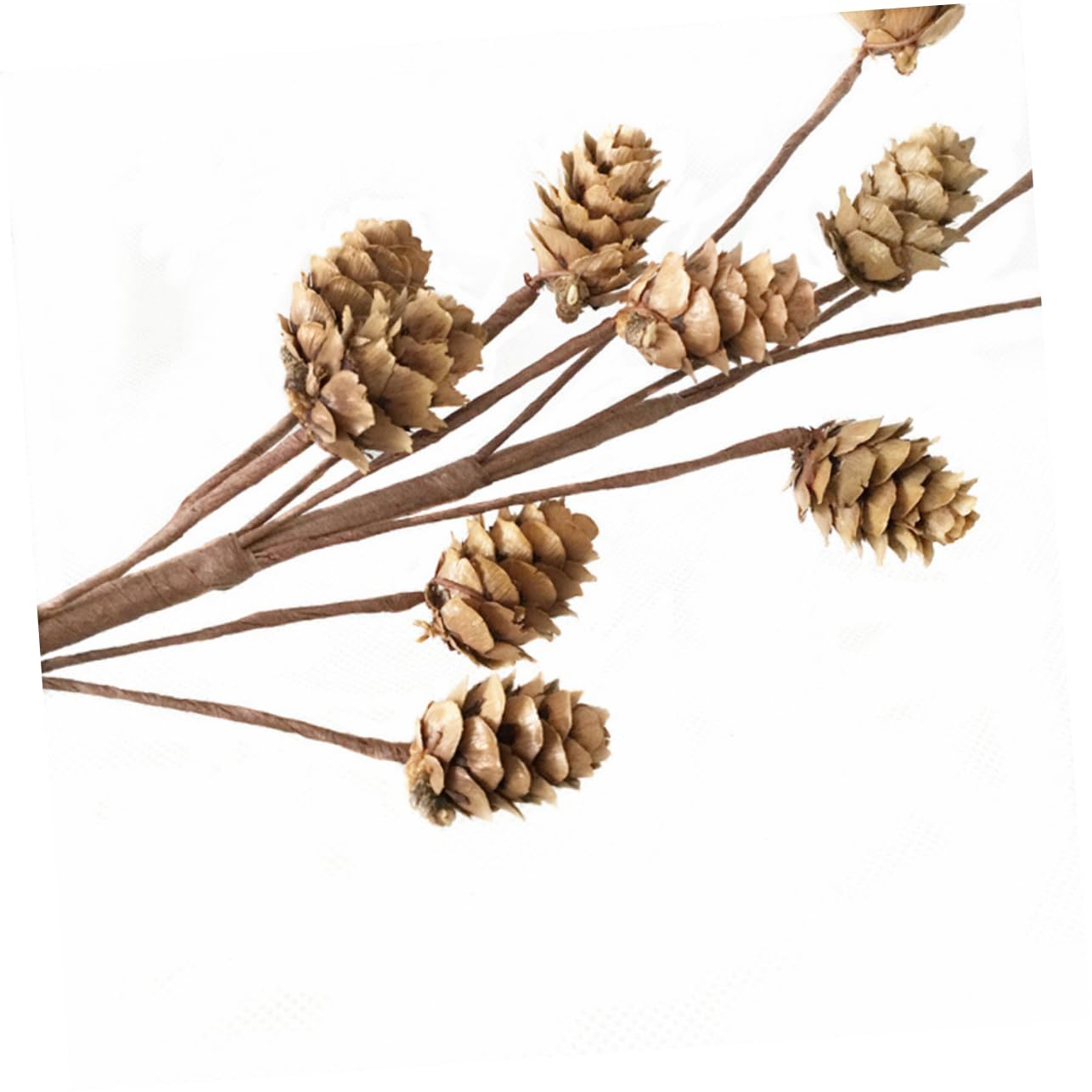 Abaodam 12 De Pino Púas De Pino con Piñas De Pino De Navidad Guirnalda De Pino Decoración De Púas De Navidad Púas De Pino Falso Arreglo De Flores Artificiales
