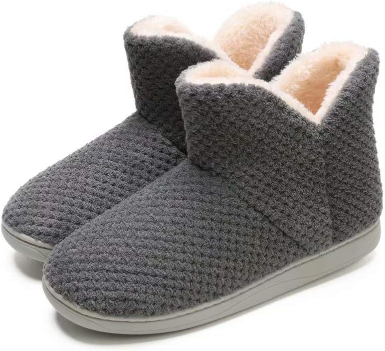 Women's Cozy Bootie Slippers Fuzzy Outdoor Indoor House Slippers