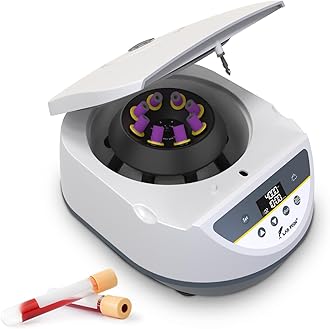 - LAB FISH Lab Benchtop Centrifuge Machine 8 x 2ml/5ml/10ml/15ml Capacity Test Tubes,Low Speed 500-5000r/min,Max 3074xg RCF