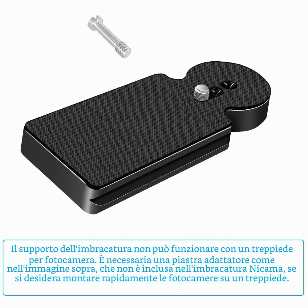 Nicama Imbracatura Pettorale per Fotocamera, Cinghia Doppia Tracolla con Sgancio Rapido per Fotocamera Canon Nikon Sony Sigma Olympus DSLR