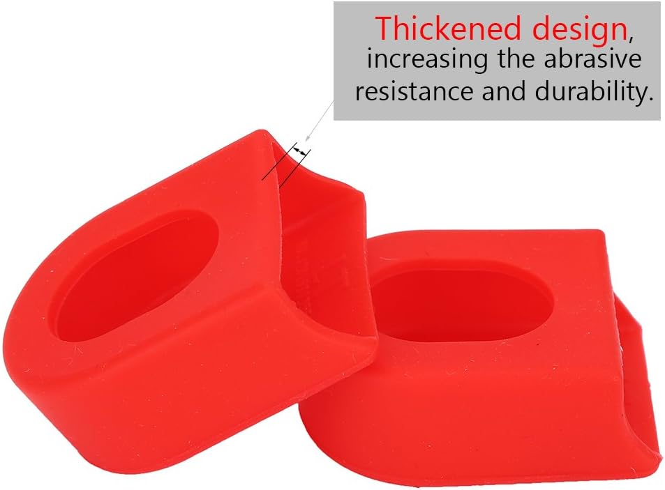 Tbest Bicycle Crank Arm Boots Soft Cover Silicon Sleeve Crank Protector Bike Gear Set (Pack of 2)