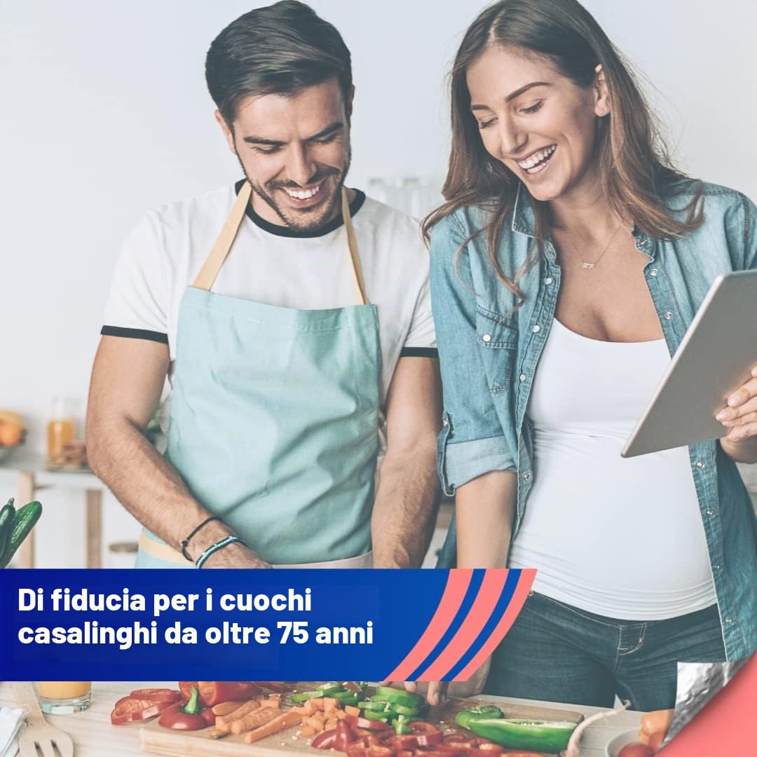 Reynolds Classic Kitchen Foil | Foglio di alluminio | stagnola per cucinare, barbecue, arrostire | Confezione da 3 rotoli | 304 mm x 9,14 m | L'imballaggio può variare