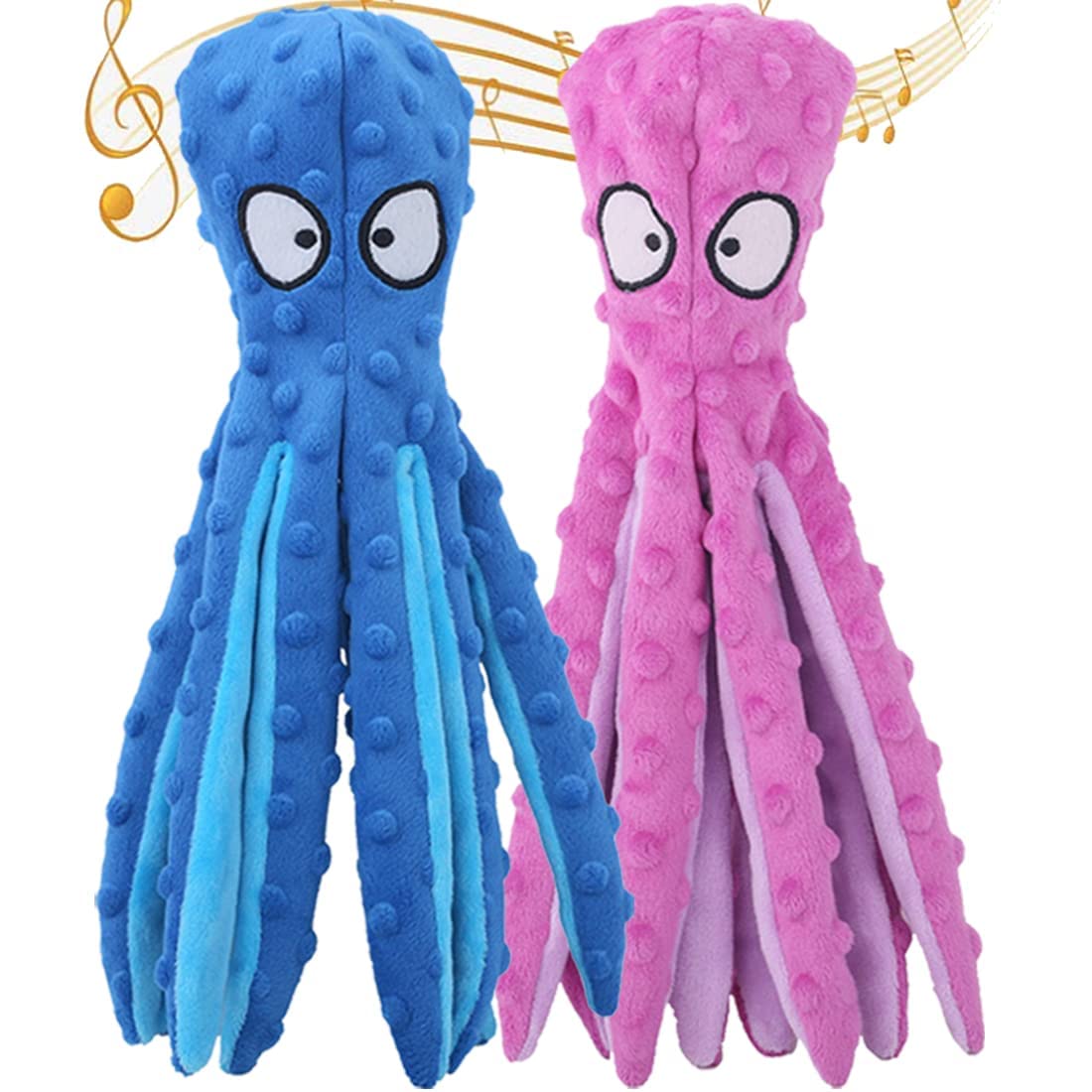 AgoumLux 2 Paquete Juguetes con Sonido para Perros, Indestructible Juguetes Peluche para Pequeños Medianos Grandes Perros