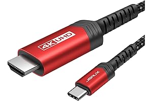 JSAUX USB C to HDMI Cable 10 ft, 4K HDR for iPhone & Galaxy