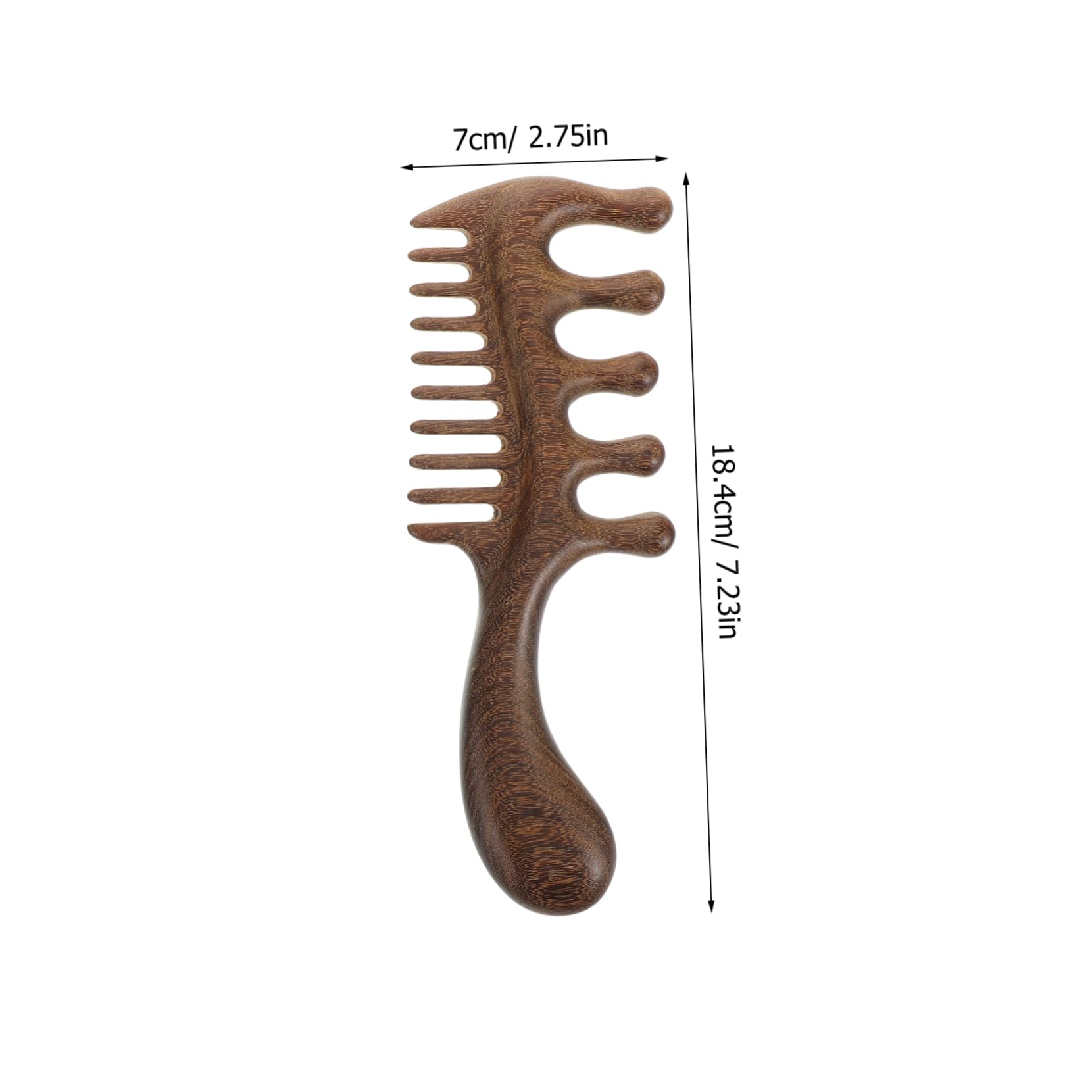 Gogogmee 2pcs Wooden Scalp Massager Comb Multi-function Wide Tooth Brush Natural Wood Massage Tool for Hair Scalp