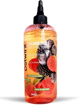 Ostwint Raspberry Vinegar Hair Tonic, 400 ml, Natural Hair Care, Shiny and Vibrant Hair