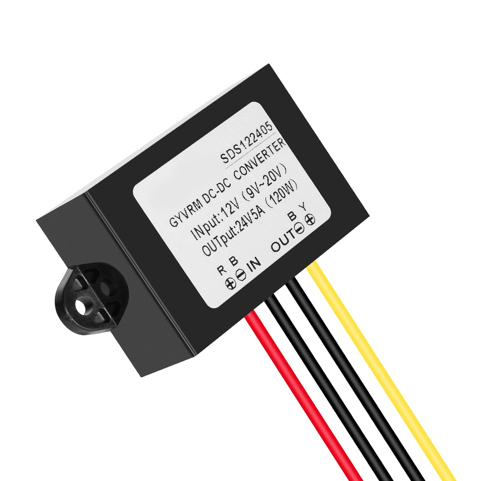 DEWIN 12V auf 24V Spannungswandler, DC-Boost-Wandler DC-DC-Leistungswandler 12V auf 24V 5A Boost-Modul 120W Step-Up-Modul Spannungsregler