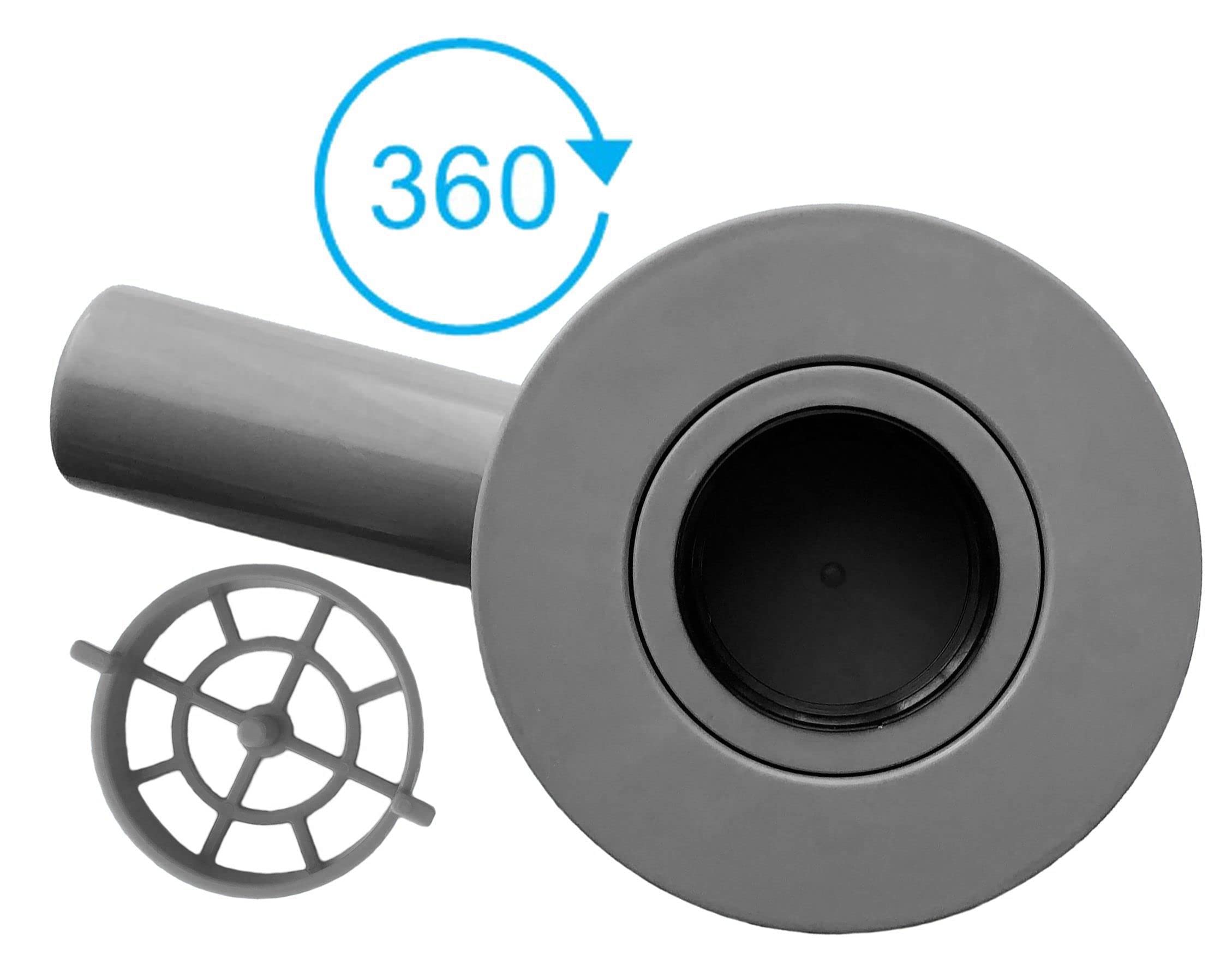 Desagüe De Ducha Canaleta De Ducha Lineal Con Rejilla De Doble Cara Sifón Giratorio De Acero Inoxidable Para Baldosa De 80 cm Plateado R04800