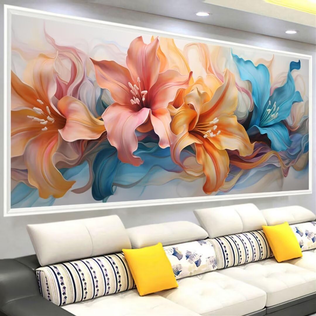 Wowdecor Kit Diamond Painting 5D Giglio | 30x40 Cm, Tela Con Guida Numerica, Perline Rotonde In Resina, Per Bambini E Adulti - 2