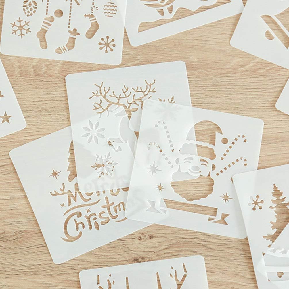 SUPVOX Christmas Stencils Template, Pack of 12 Merry Christmas,Santa Claus - Image 4