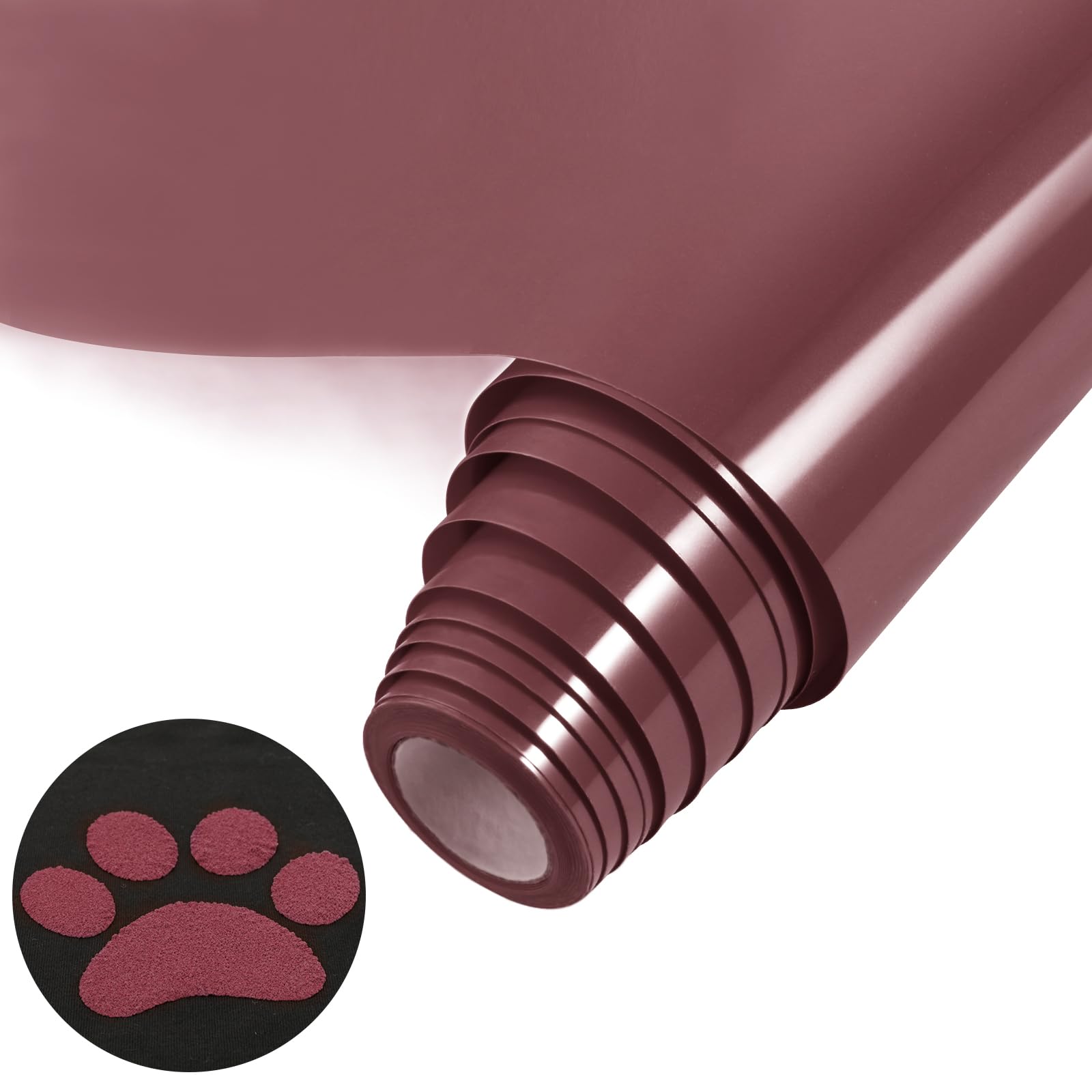 NANAPLUMS Plotterfolie Textil, Neuer 3D-Puff-Vinyl-30,5 x 100 cm Puff HTV Vinylrolle für T-Shirts, 3D-Puff-Hitzetransfer-Vinyl, Einfach zu schneiden