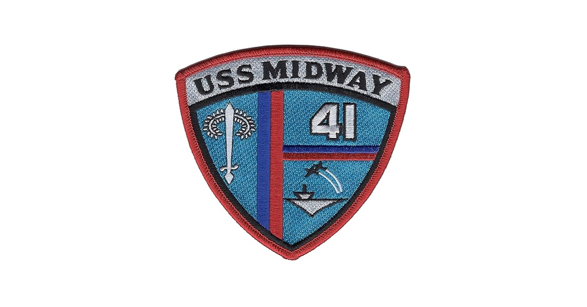 米海軍　CV-41 TOP TENパッチ US Navy USN Japan USS Midway Aircraft Carrier CV-41 Foreign