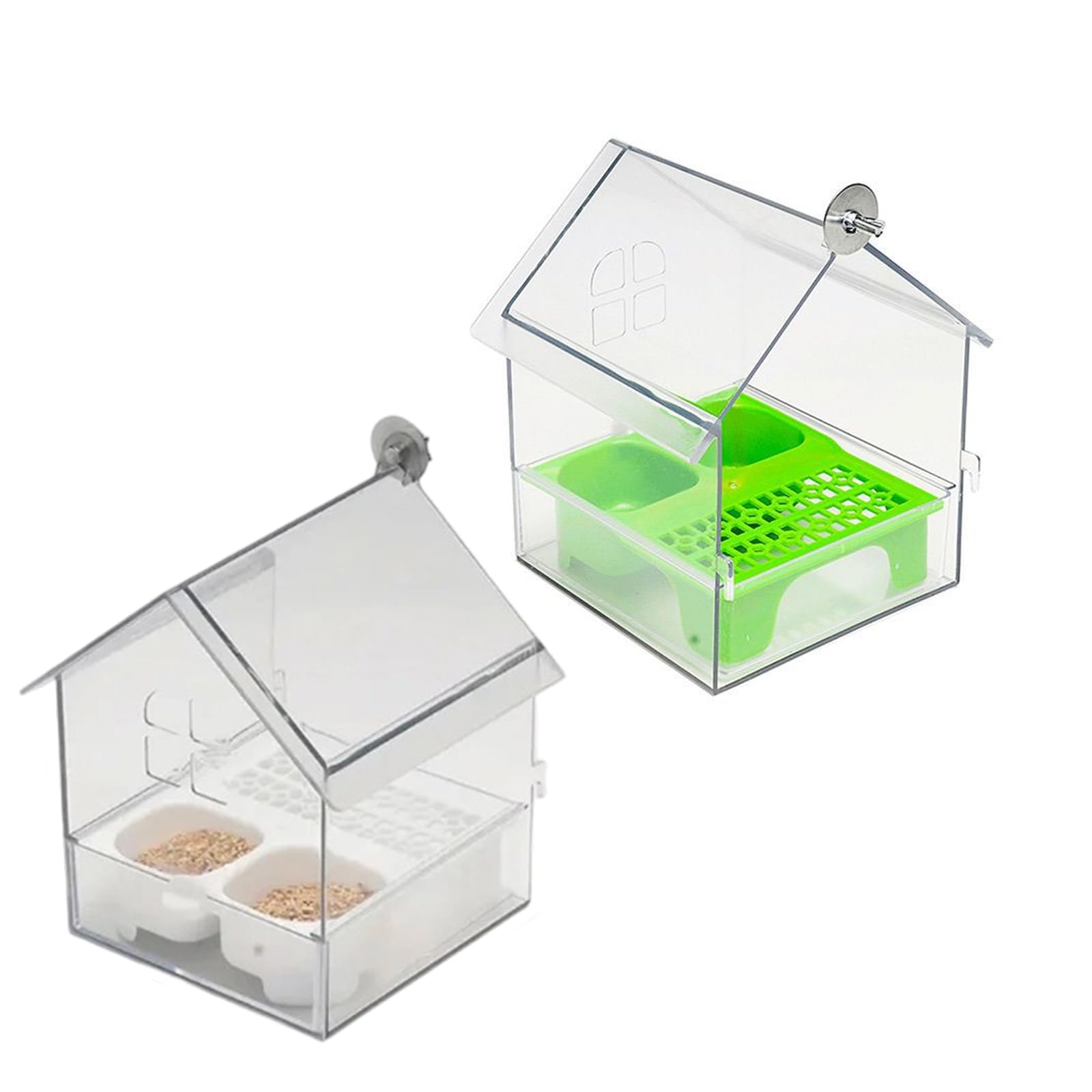 Mangiatoie per pappagalli in plastica Fornitura nutrimento Superfici Resistenti ai Graffi Affidabilità Installazione della Gabbia Accessori per Uccelli Mangiatoie sicure montate sulla Gabbia