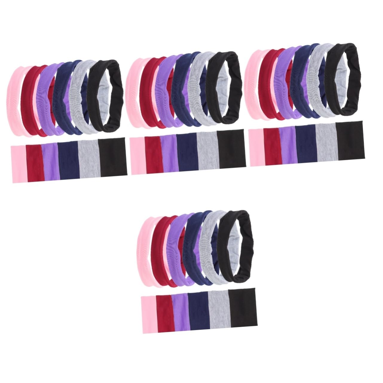 BESPORTBLE 24stücke Teiliges Sport Stirnband Rutschfestes Elastisches Schweißband Für Yoga Basketball Fitness Und Mehr Atmungsaktiv Und Schweißabsorbierend Farben