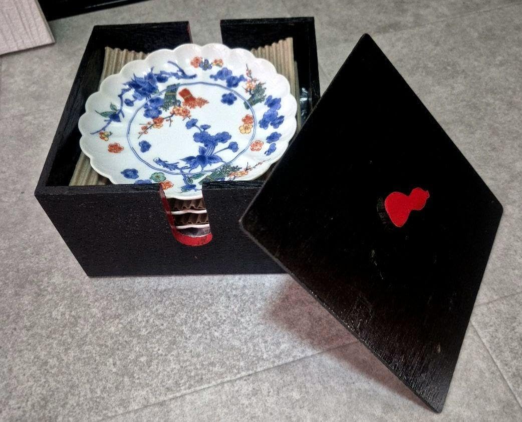 亮秀窯 田代亮秀 鳳凰 柘榴文 青白磁 長角皿 5枚 刺身 焼物皿