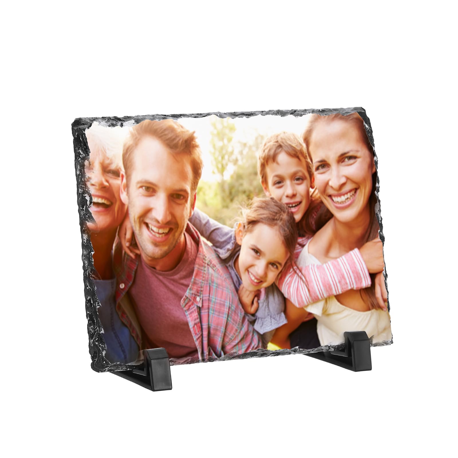 PATIKIL Sublimation Slate Blanks, 1 Pcs Rectangular Stone Sublimation Photo Frame Heat Press Sublimation Plaque for Making Memorial for A Friend, Dog, Personalized Gift, White, 7.9 x 6 — image 1