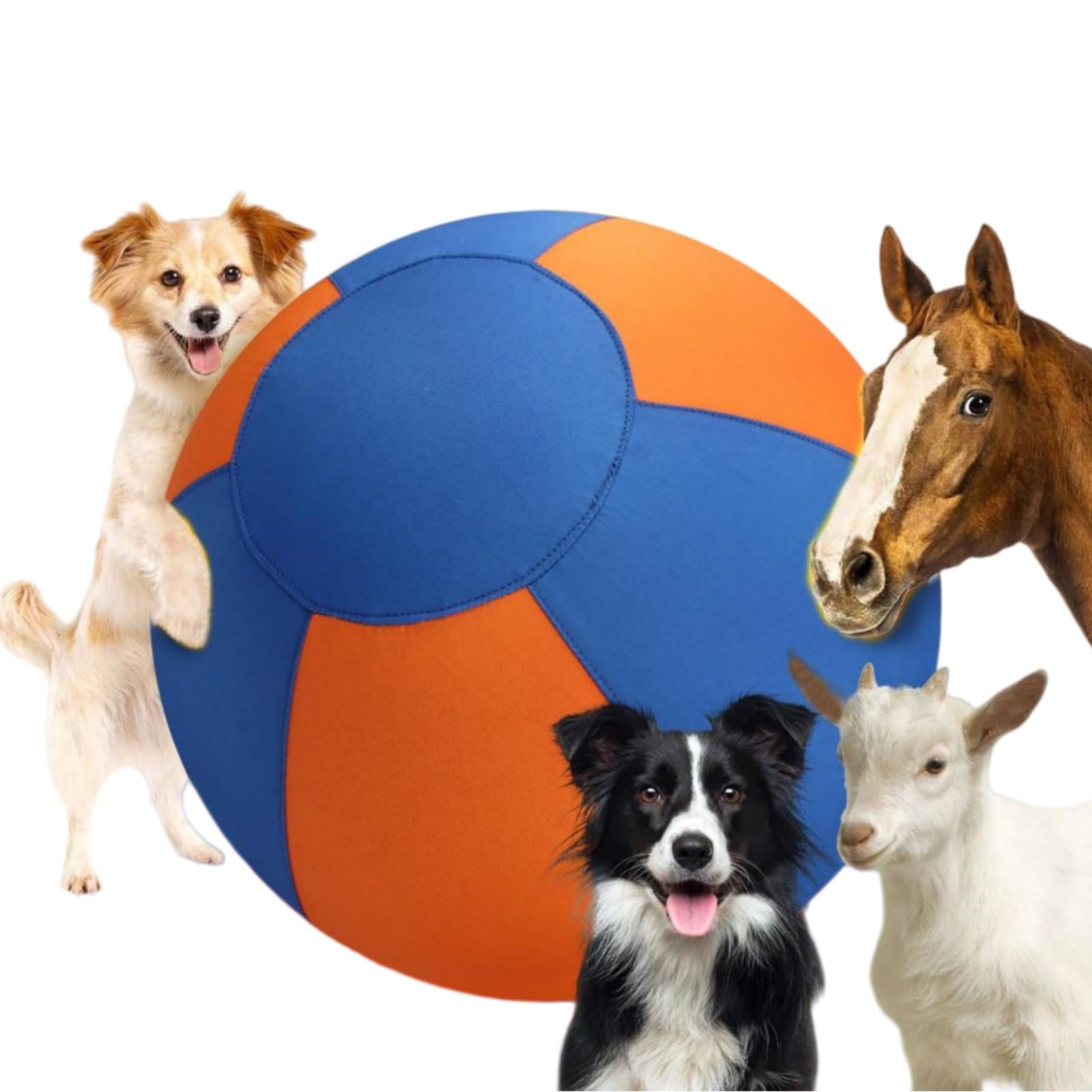 Giant Ball for Dogs, Herding Ball for Dogs, Training Balls with Heavy-Duty Cover and Air Pump, Interactive Dog Toy Herding Balls for Large Breeds, Outdoor Training & Backyard Play