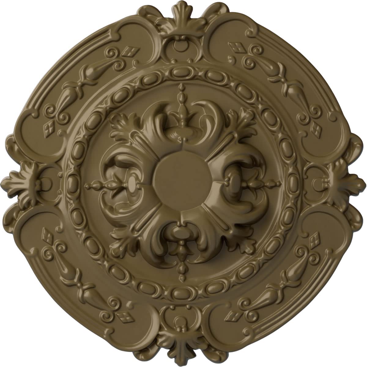 Ekena Millwork CM17SOMMFDecorative Ceiling Medallions Modeled After Original Historical Patterns &amp; Designs, Mississippi Mud