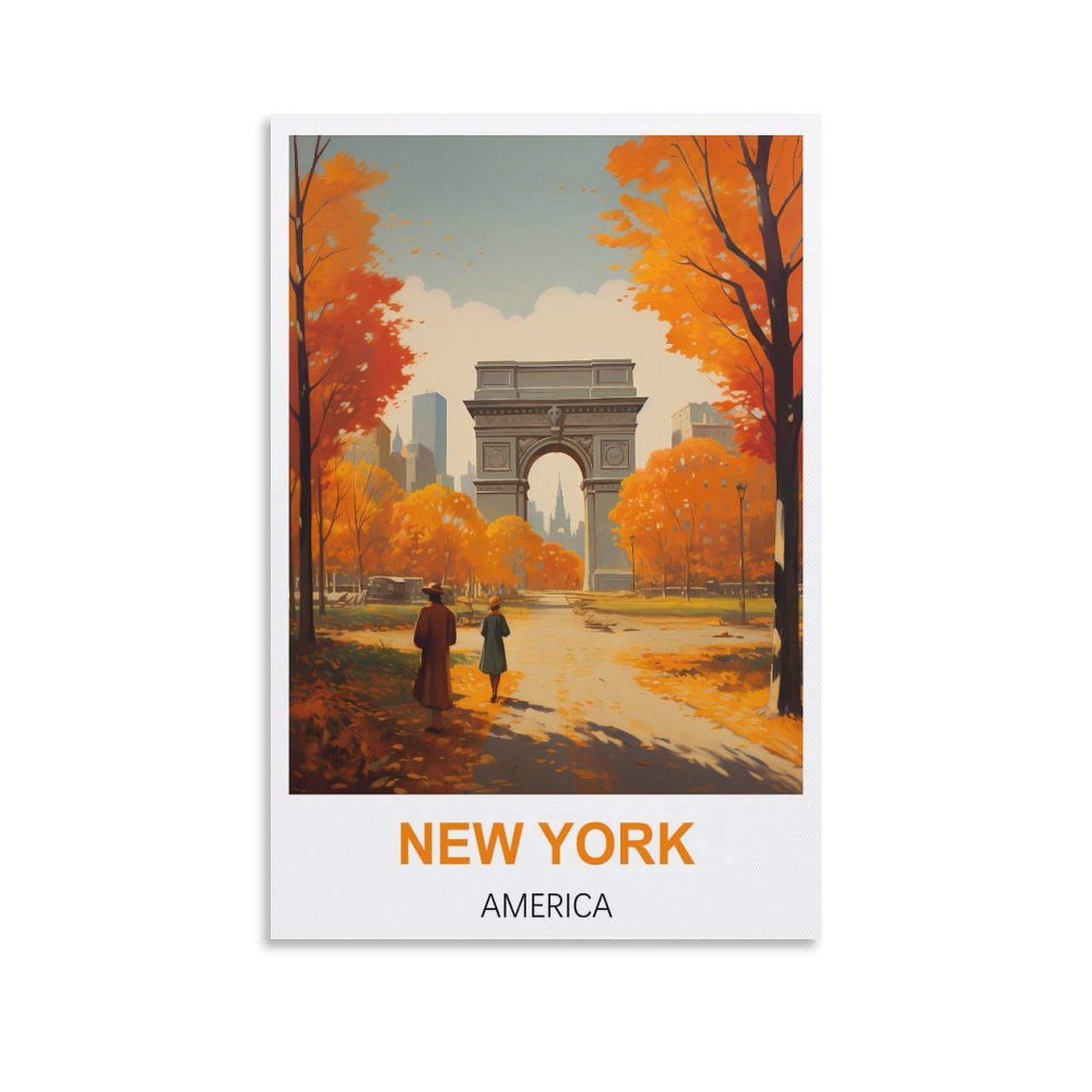 Metal Tin Sign New York Americas Wall Art Vintage Decor for Man Cave Garages Home Bedroom Retro Decor 30x40cm