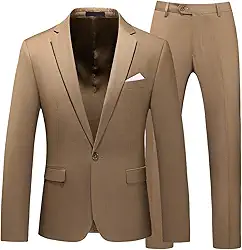 Terno masculino slim fit 1 botão 2 peças festa de casamento férias cor sólida terno smoking para homens