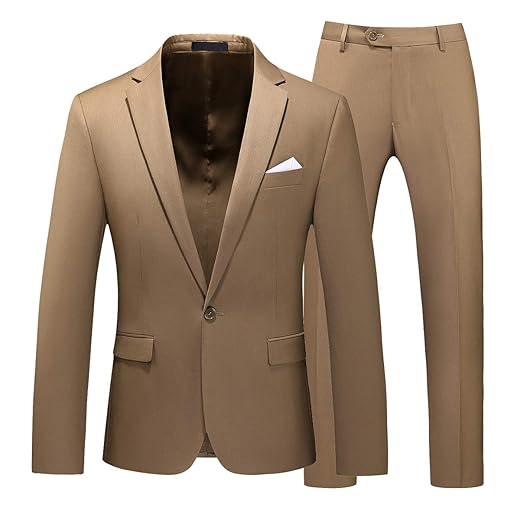UNINUKOO Terno masculino slim fit 1 botão 2 peças festa de casamento férias cor sólida terno smoking para homens