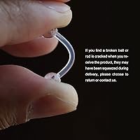 Vista 4 de 36 piezas de retenedores de piercing transparentes de plástico Bioflex para pezón, lengua, nariz, tabique, ceja, ombligo, aretes, tragus, hélice
