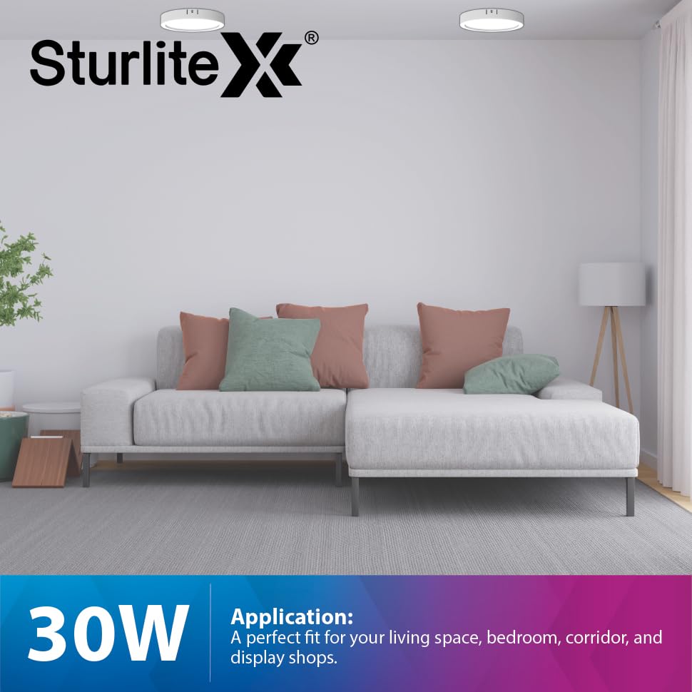 Image of Sturlite S-FIT 30W Round LED Surface Light| 6500k Cool White Color Temperature| 2400 Lumens with CRI Tech for Accurate Color Representation - (Pack of 1)